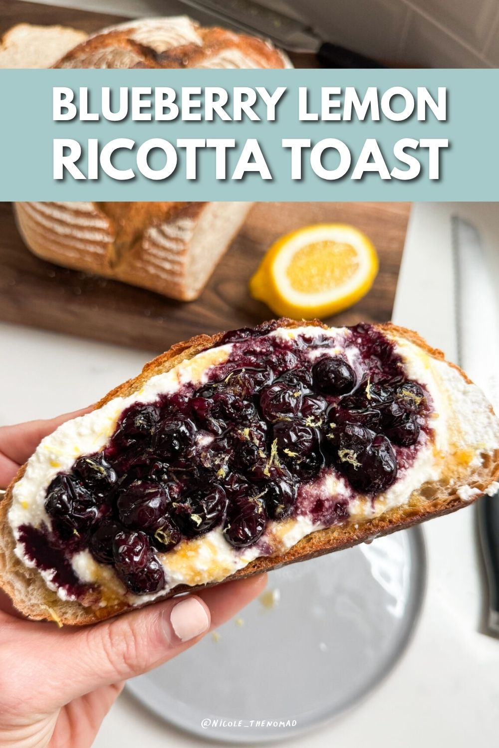 Lemon Blueberry Ricotta Toast
