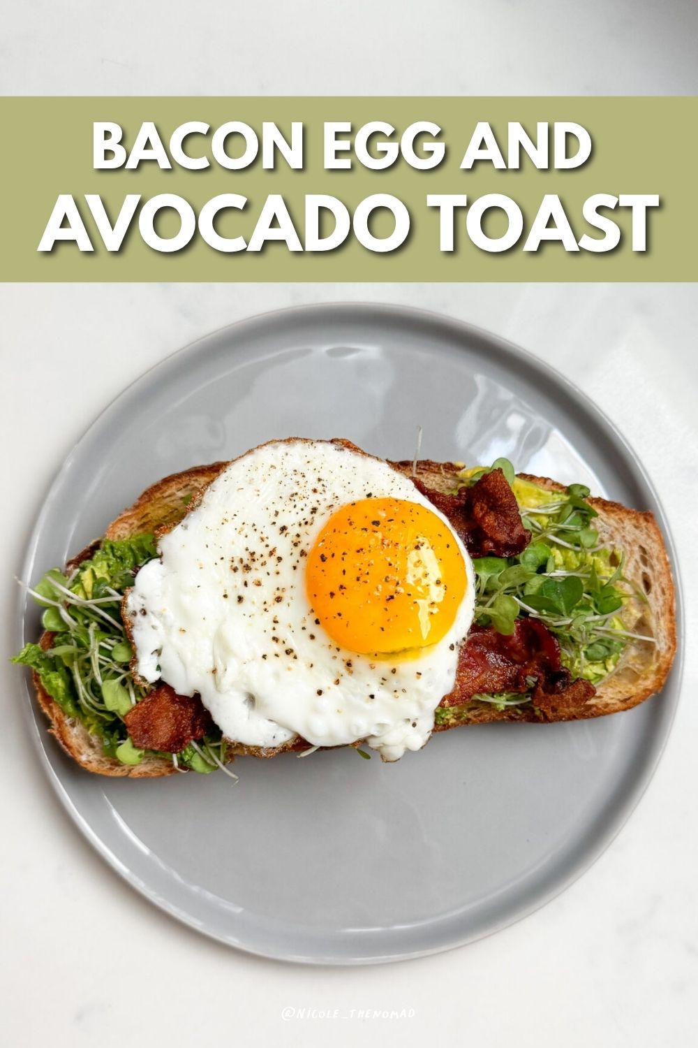 Bacon Egg and Avocado Toast