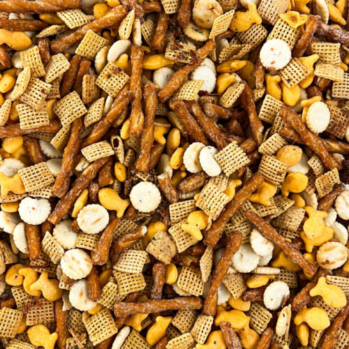 cheesy Chex party mix