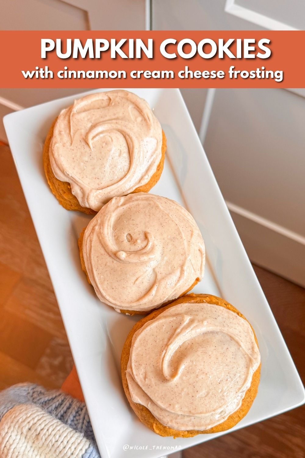 pumpkin cookies with cream cheese frosting