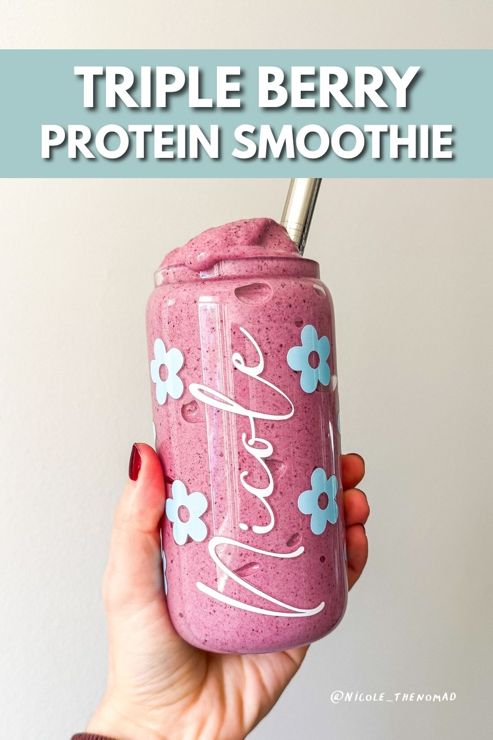 triple berry protein smoothie
