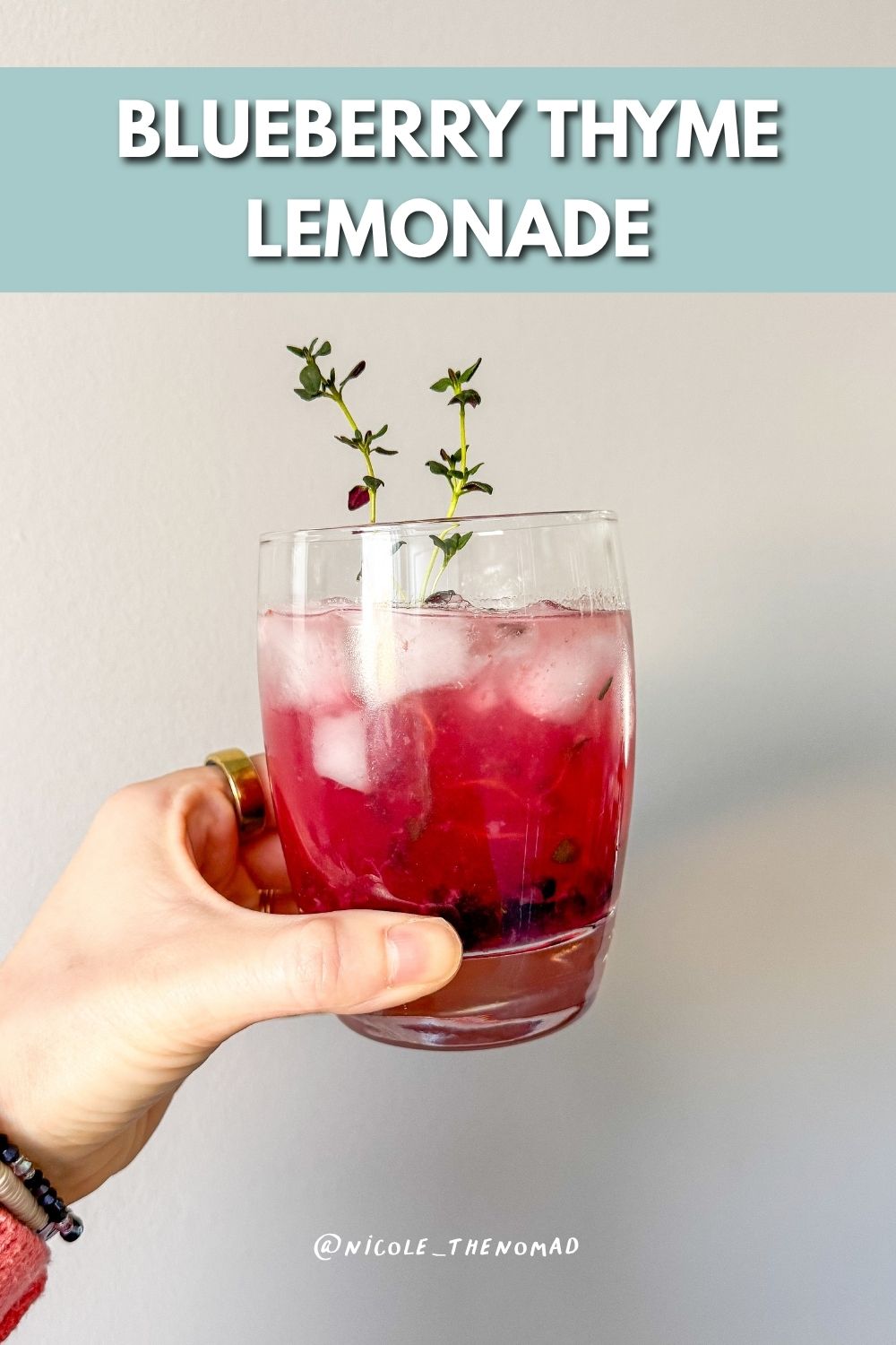 blueberry thyme sparkling lemonade