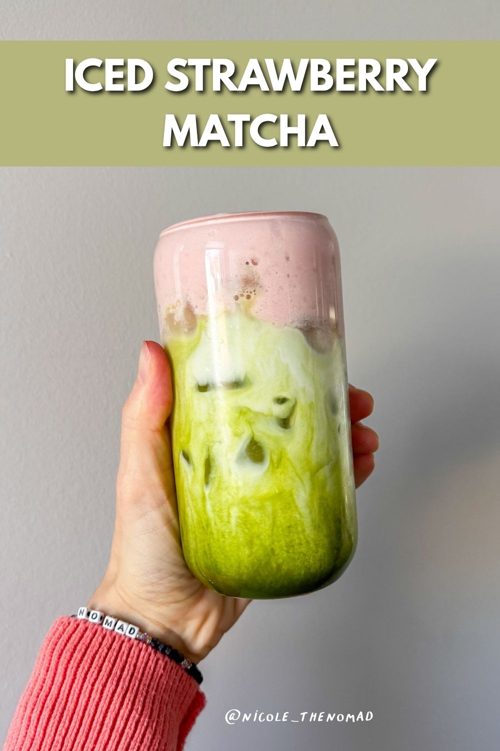 iced strawberry matcha
