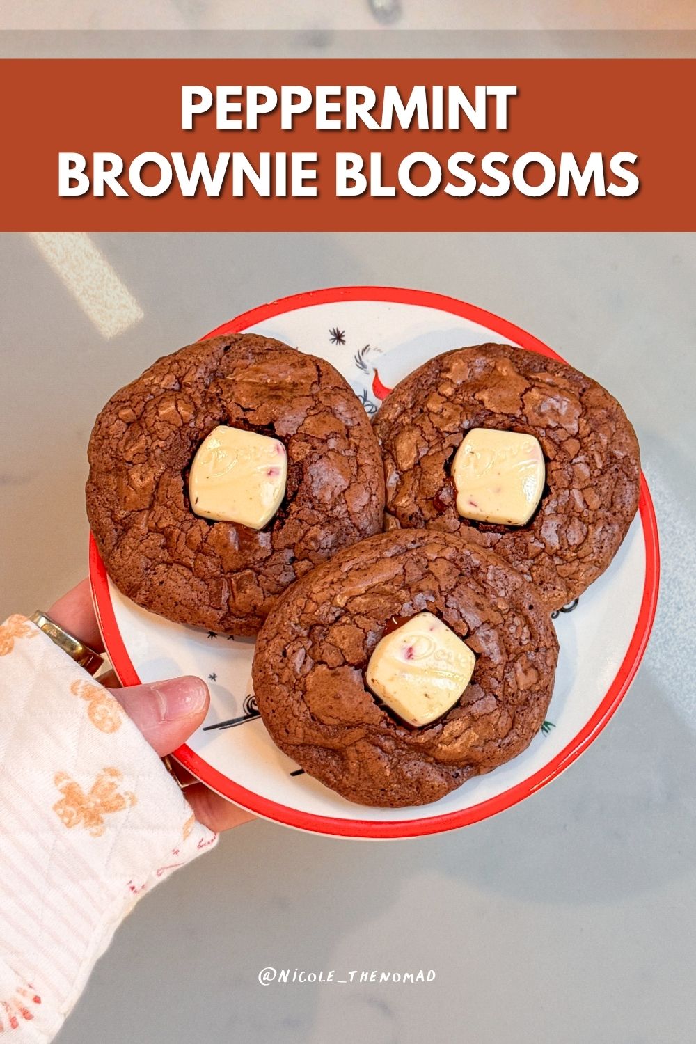 peppermint brownie blossoms