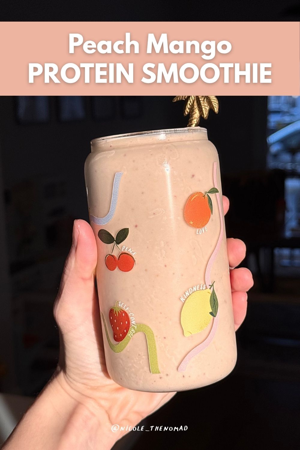 peach mango protein smoothie