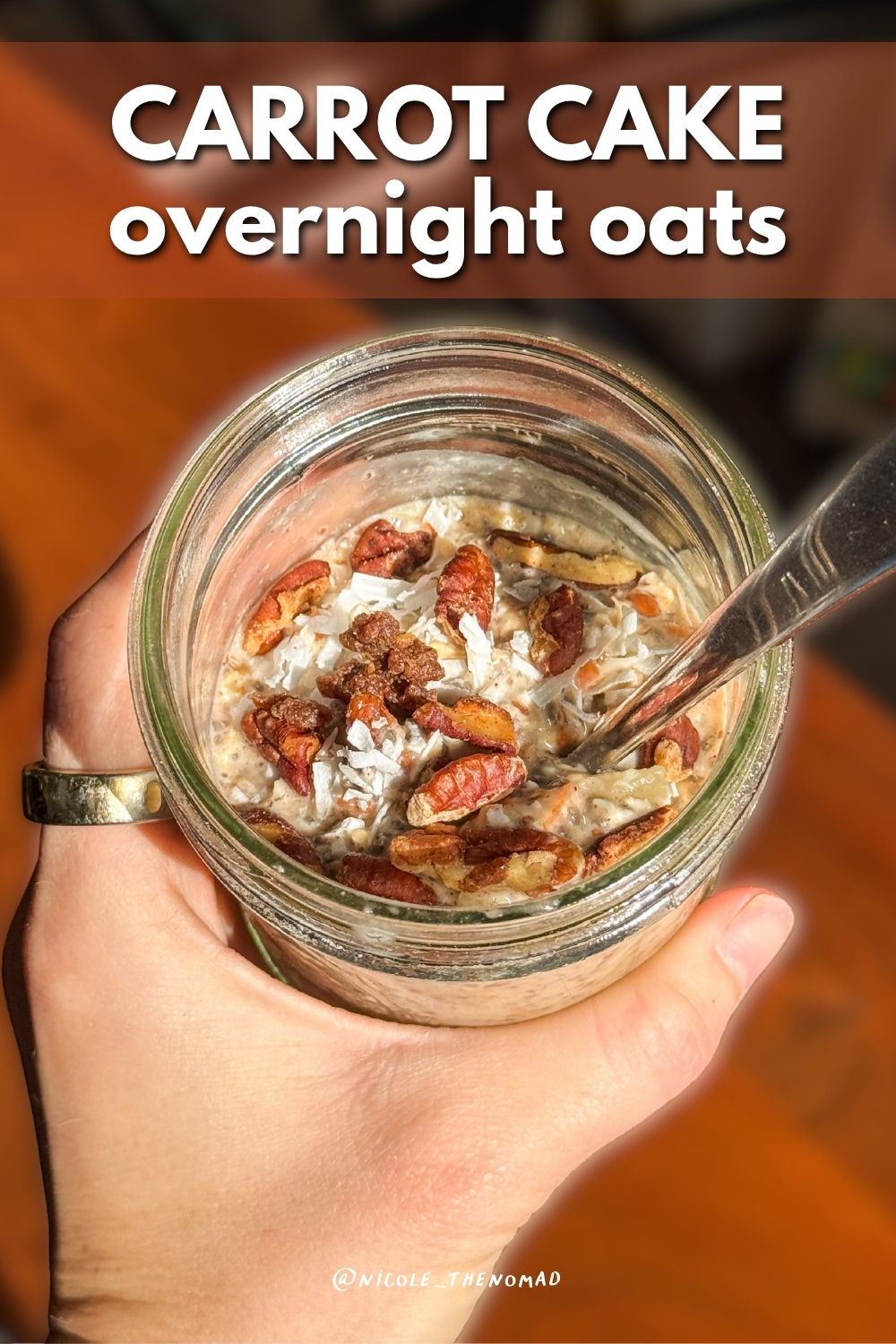 carrot cake overnight oats easy breakfast