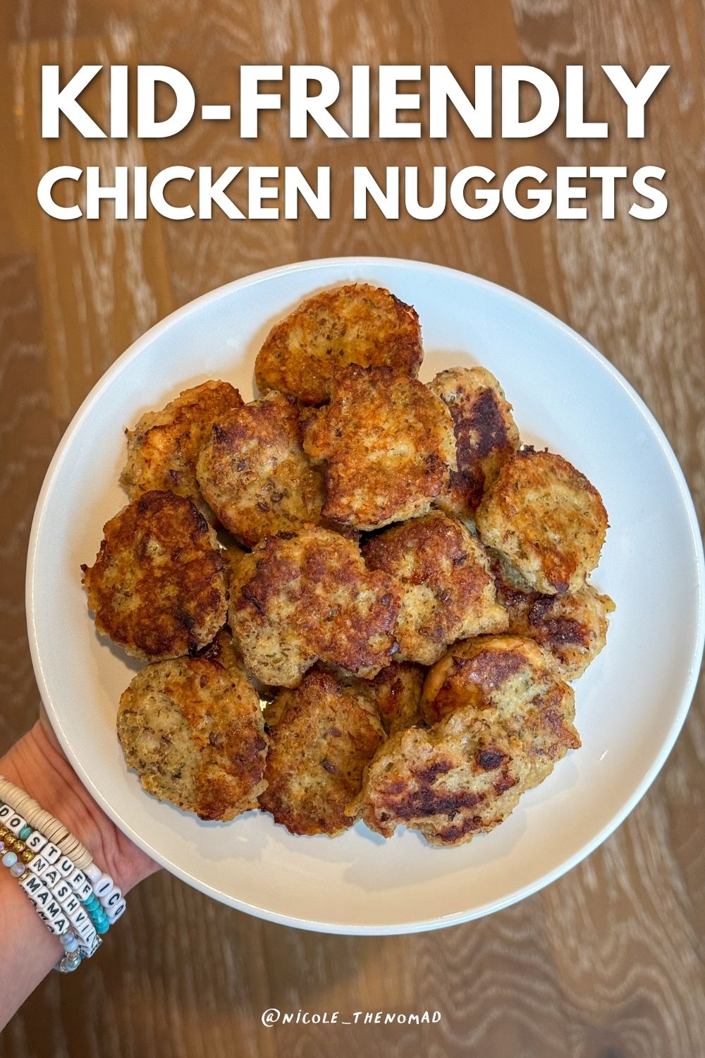 kid friendly chicken nuggets on a plate
