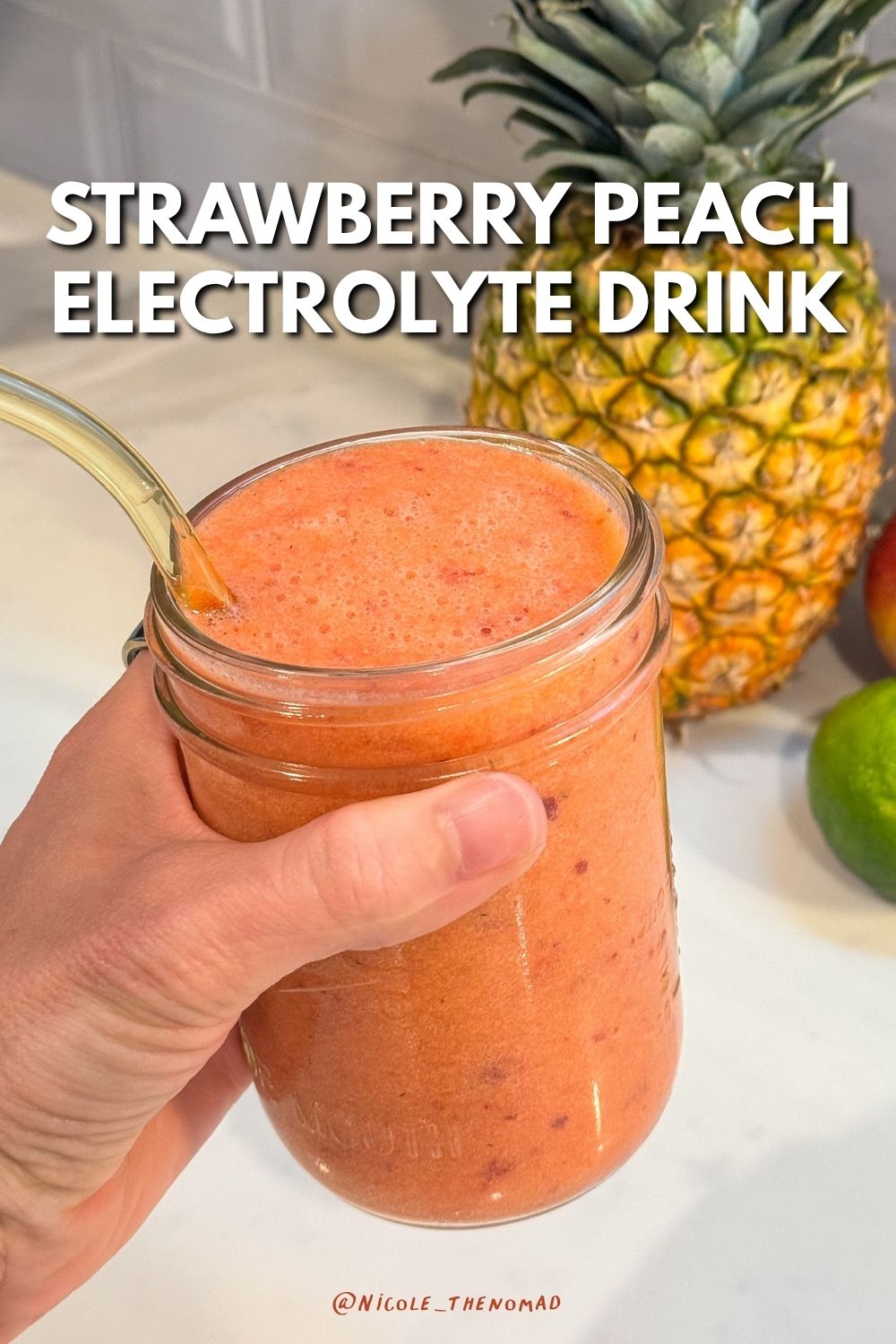 strawberry peach electrolyte drink