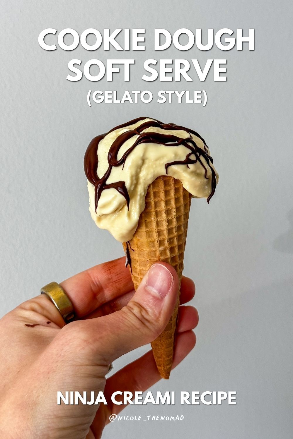 cookie dough soft serve gelato