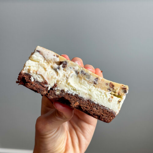 cookie dough brownie ice cream sandwiches