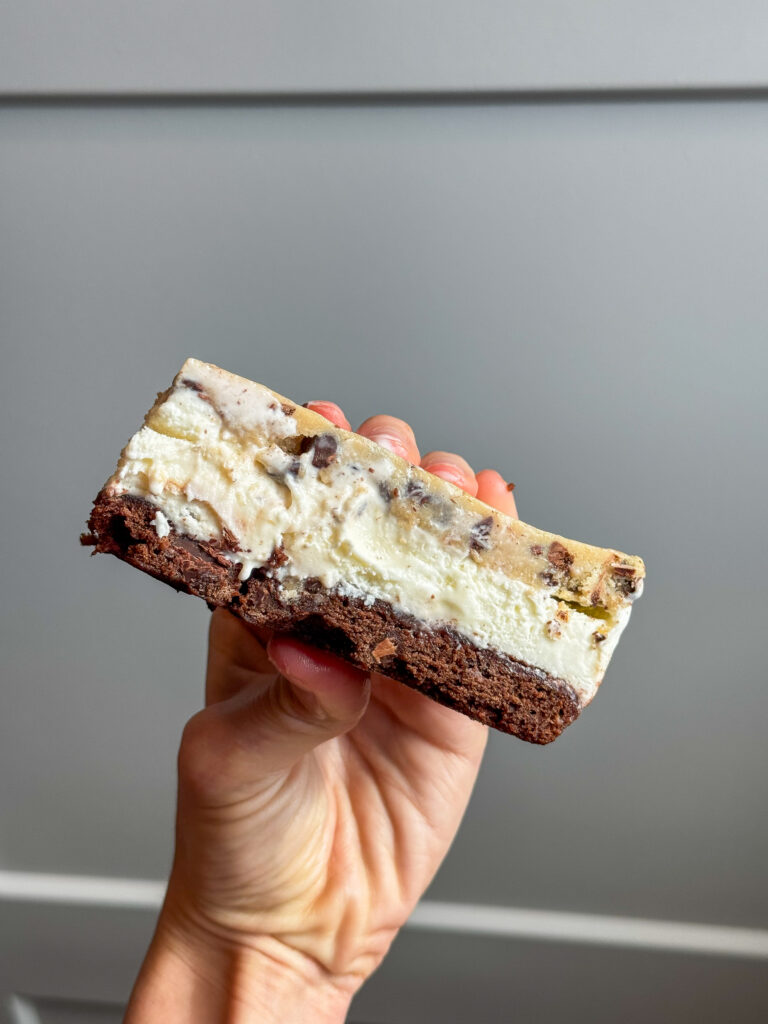 cookie dough brownie ice cream sandwiches