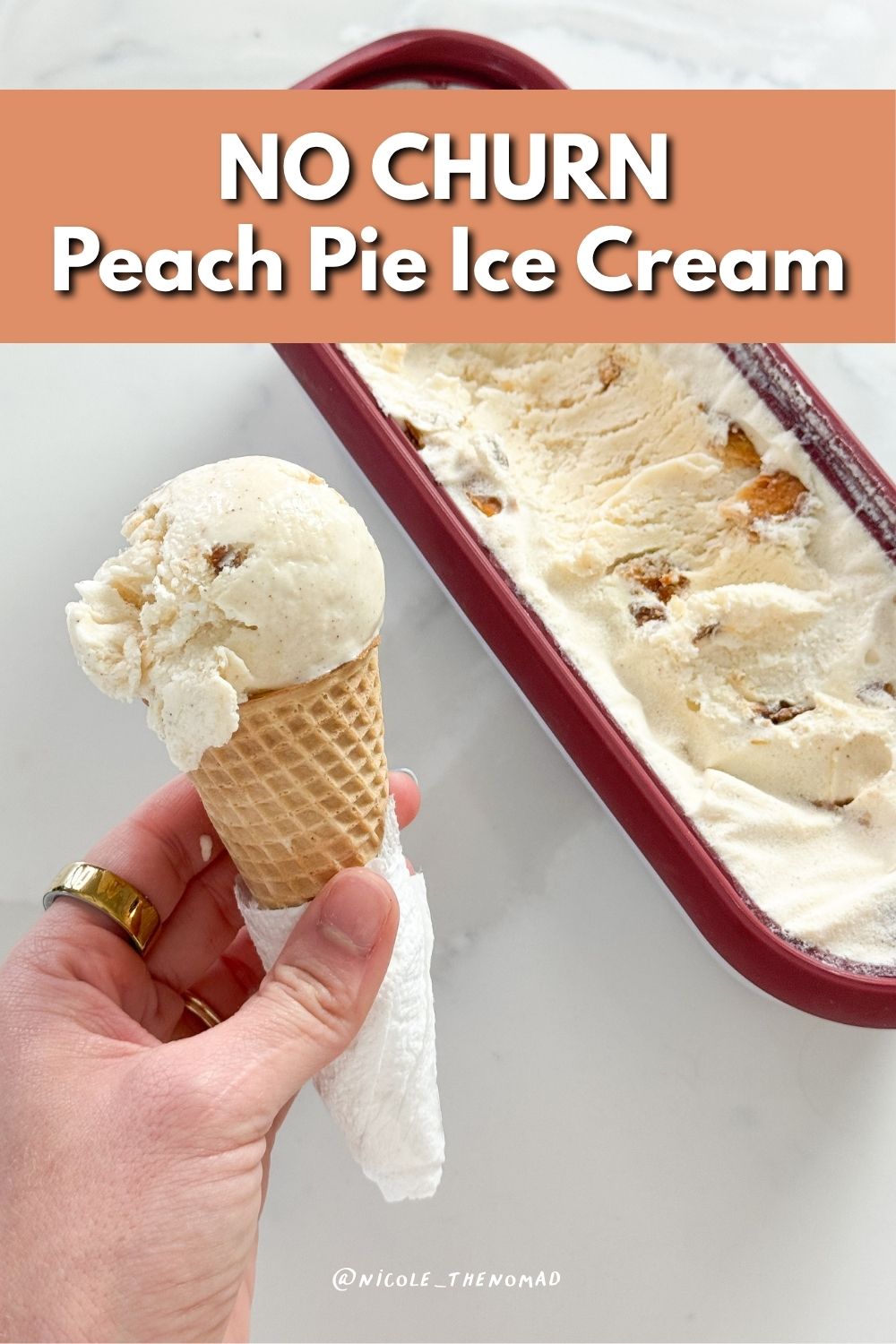 no churn peach pie ice cream recipe