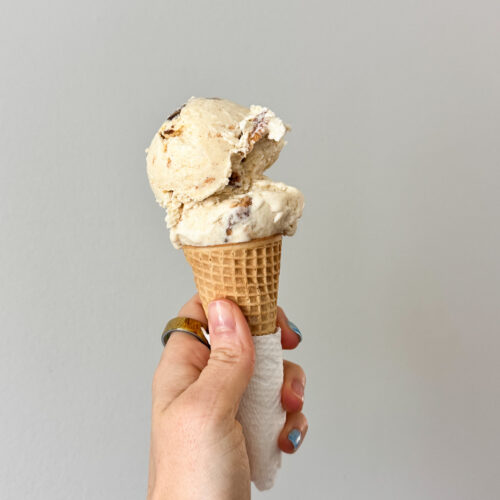 Peach Pie Ice Cream Cone