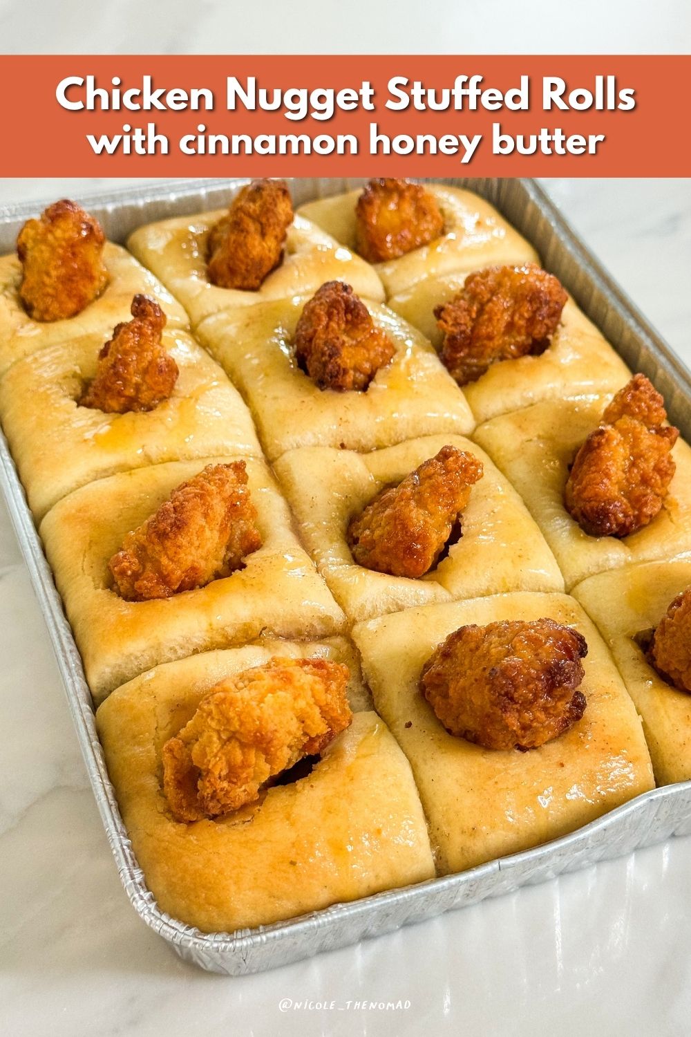 chicken nugget stuffed rolls
