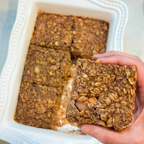 apple crisp baked oats