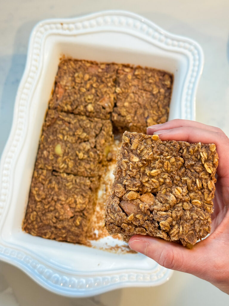 apple crisp baked oats