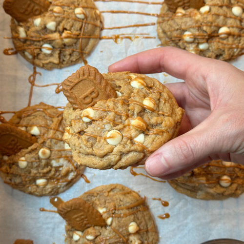 cookie butter white chocolate cheesecake cookies