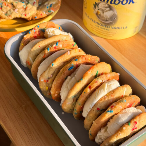 funfetti cookie ice cream sandwiches