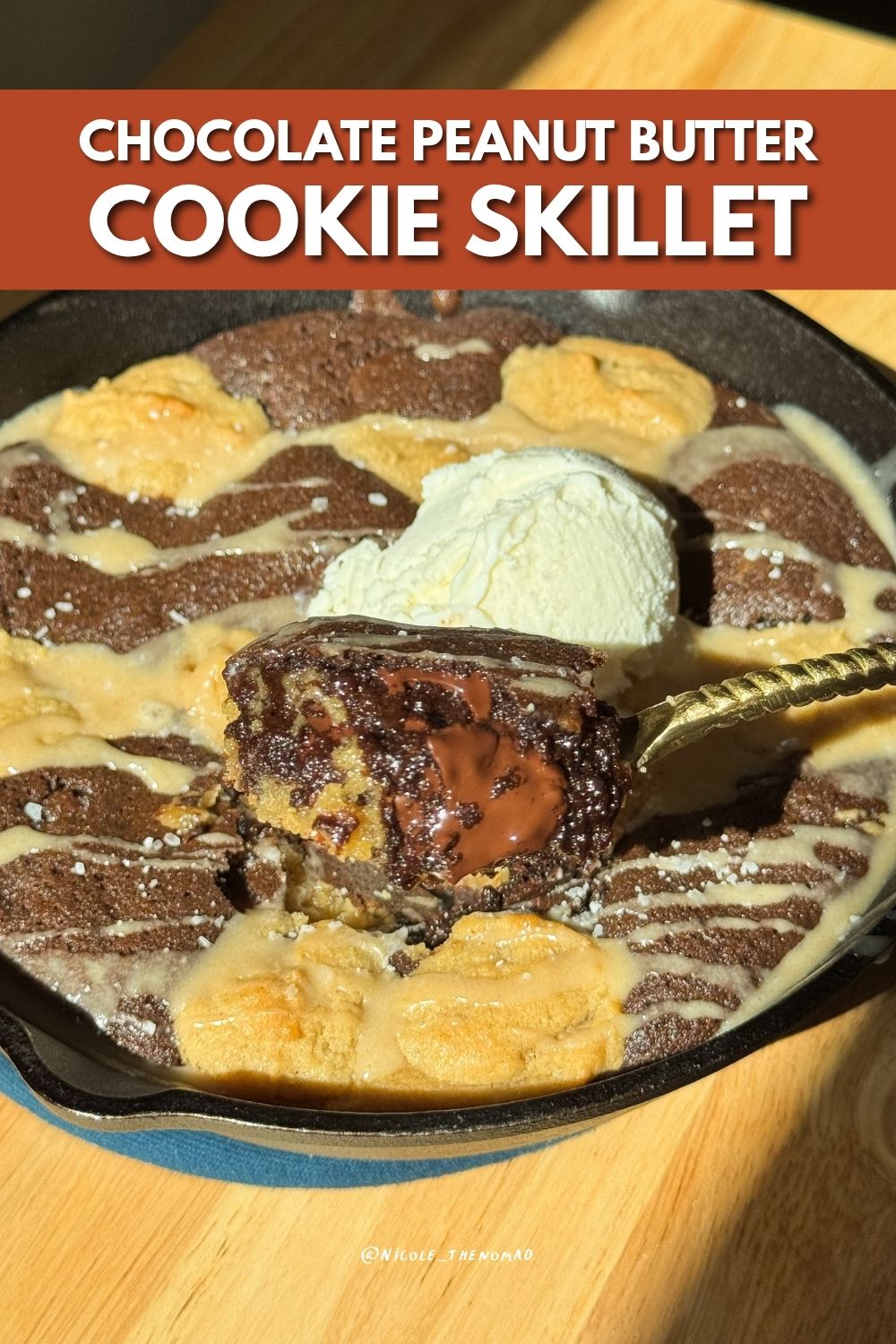 Chocolate Peanut Butter Cookie Skillet