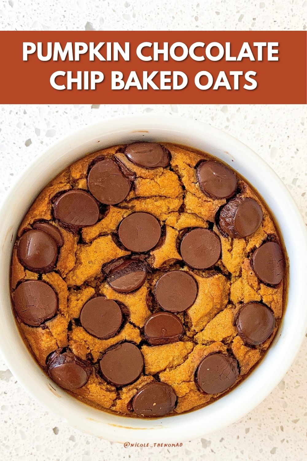 Pumpkin Chocolate Chip Baked Oats